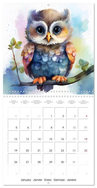 Produktbild: Renard Rexi et ses amis - mon premier agenda (Calendrier mural carr&eacute; 2026 30x30 cm) Calendrier double avec une page pour vos prises de notes