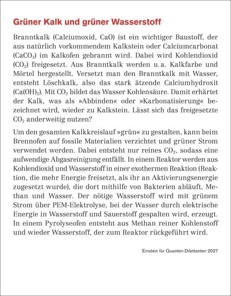 Produktbild: Einstein f&uuml;r Quanten-Dilettanten Tagesabrei&szlig;kalender 2027 - Ein vergn&uuml;glicher Crashkurs in Sachen Naturwissenschaften