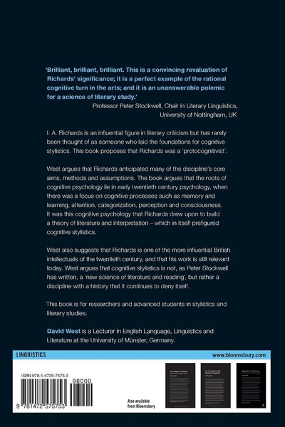 Produktbild: I. A. Richards and the Rise of Cognitive Stylistics