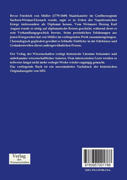Produktbild: Erinnerungen aus den Kriegszeiten von 1806-1813