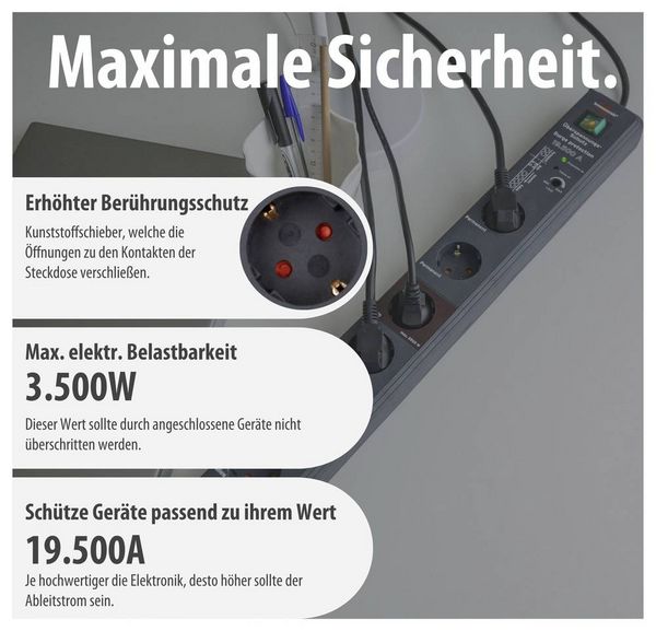 Produktbild: Brennenstuhl 1159490936 Main/Follow-Steckdosenleiste 8fach Anthrazit Schutzkontakt 1St.