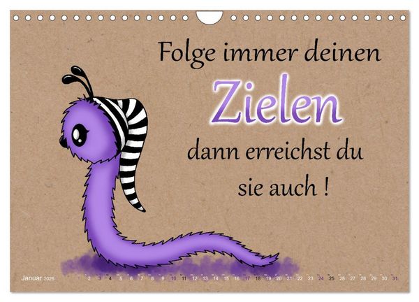 Produktbild: Motiviert durchs Leben (Wandkalender 2026 DIN A4 quer), CALVENDO Monatskalender