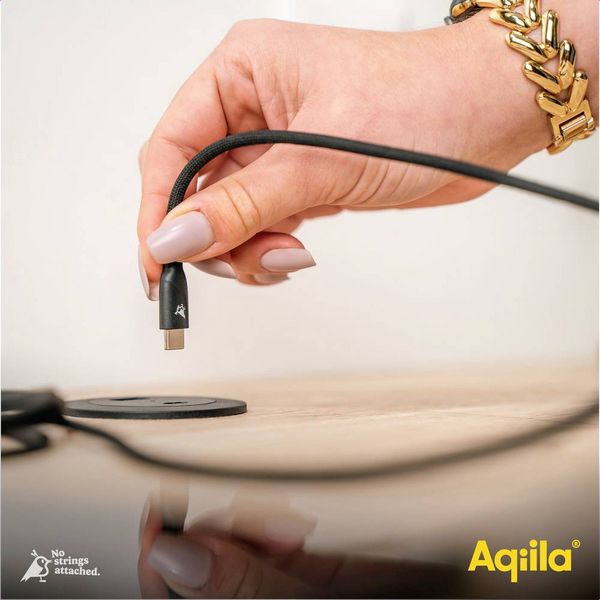 Produktbild: Aqiila Cablebird CB13 USB-C&reg; Kabel USB 2.0 USB-C&reg; Stecker 3.00m Schwarz AQCBPBICB4BD881