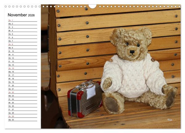 Produktbild: Teddy unterwegs (Wandkalender 2026 DIN A3 quer), CALVENDO Monatskalender