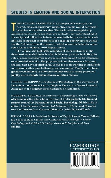 Produktbild: The Social Context of Nonverbal Behavior
