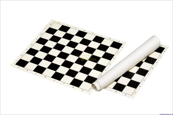 Produktbild: Schachbrett rollbar, Feld 50 mm, aus Kunststoff, schwarz creme