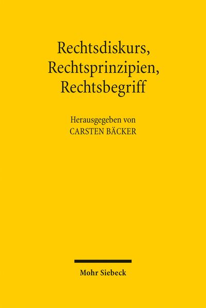 Produktbild: Rechtsdiskurs, Rechtsprinzipien, Rechtsbegriff