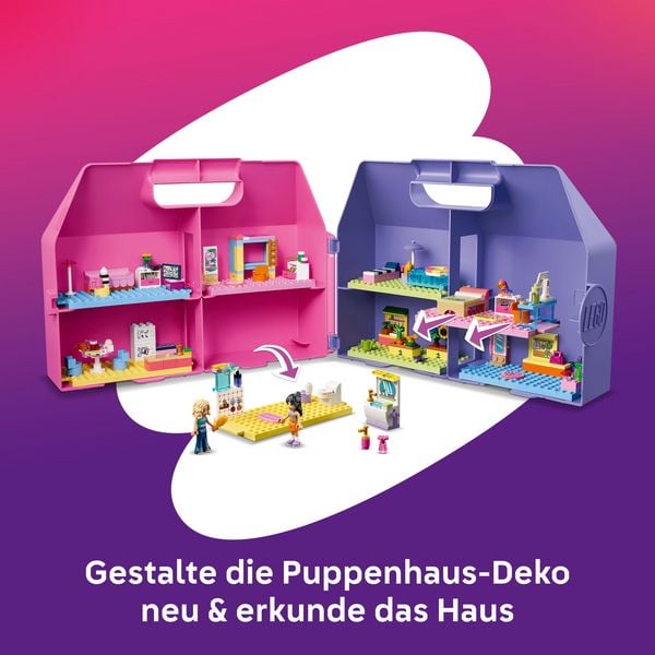 Produktbild: LEGO Friends 42697 Kreativer Puppenhauskoffer, Bauset, Tragbares Puppenhaus f&uuml;r Kinder