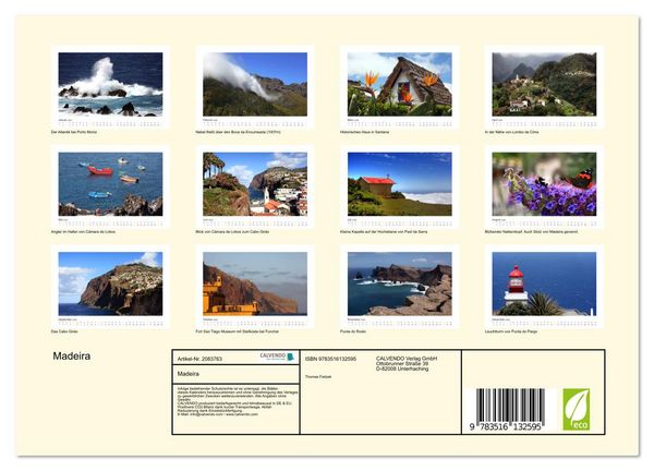 Produktbild: Madeira (Wandkalender 2026 DIN A4 quer), CALVENDO Monatskalender