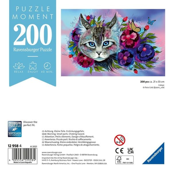 Produktbild: Puzzle Ravensburger Cateye Moment 200 Teile