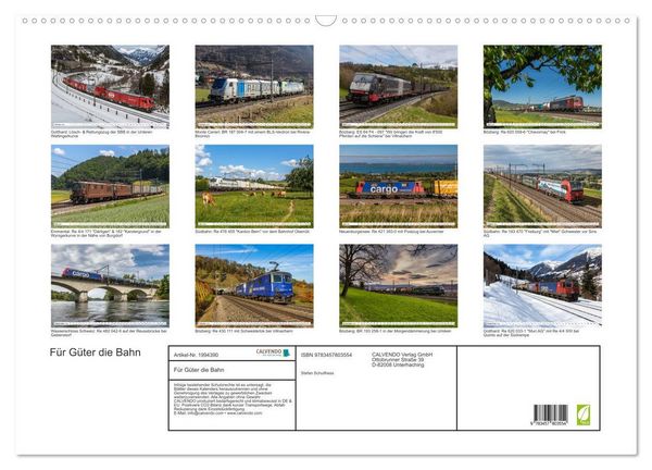 Produktbild: F&uuml;r G&uuml;ter die Bahn (Wandkalender 2026 DIN A2 quer), CALVENDO Monatskalender