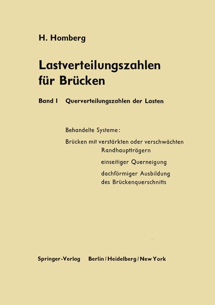 Produktbild: Lastverteilungszahlen f&uuml;r Br&uuml;cken