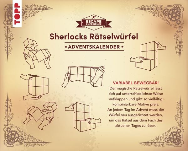 Produktbild: Escape Experience Adventskalender &ndash; Der magische R&auml;tselw&uuml;rfel: Sherlock Holmes und das mysteri&ouml;se Geschenk
