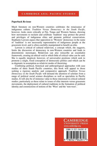 Produktbild: Tradition Versus Democracy in the South Pacific