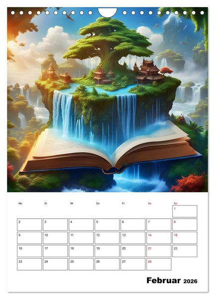 Produktbild: Magische surreale Buchwelten (Wandkalender 2026 DIN A4 hoch), CALVENDO Monatskalender