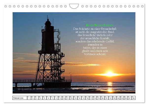 Produktbild: Interessante und sch&ouml;ne Zitate (Wandkalender 2026 DIN A4 quer), CALVENDO Monatskalender