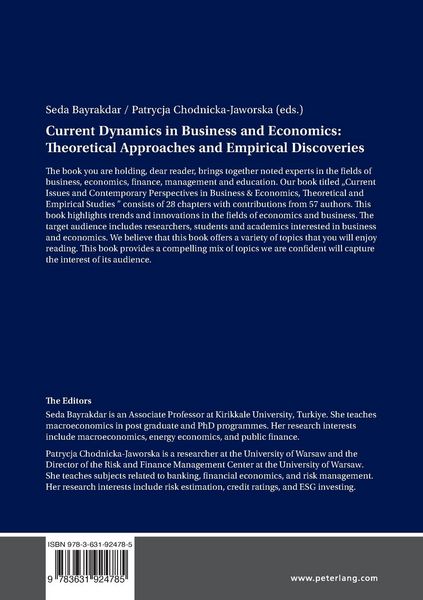Produktbild: Current Dynamics in Business and Economics: Theoretical Approaches and Empirical Discoveries