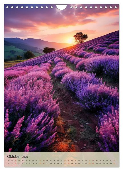 Produktbild: Lila, die Farbe der Mystik (Wandkalender 2026 DIN A4 hoch), CALVENDO Monatskalender