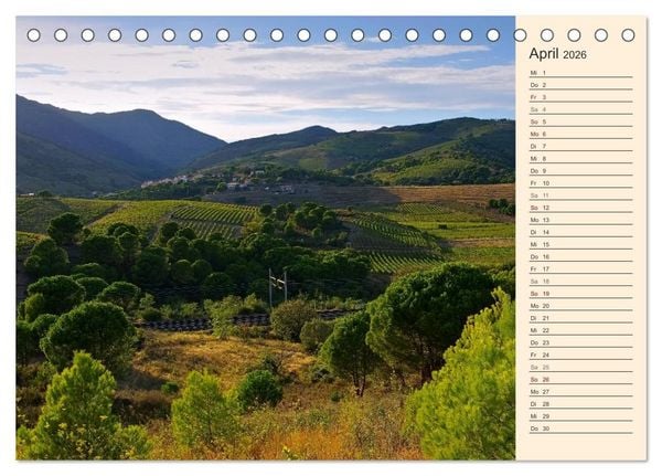 Produktbild: Cote Vermeille - Wo die Pyren&auml;en das Meer k&uuml;ssen (Tischkalender 2026 DIN A5 quer), CALVENDO Monatskalender