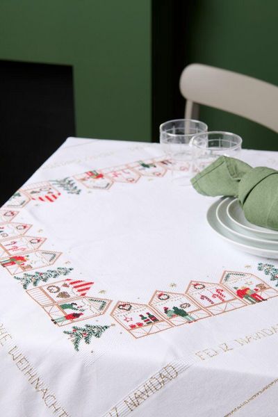 Produktbild: Stickpackung Gez&auml;hlter Kreuzstich, Decke Weihnachtsmarkt