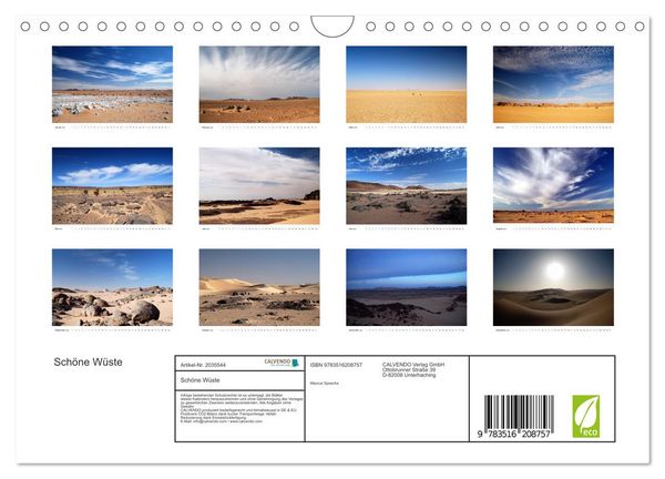 Produktbild: Sch&ouml;ne W&uuml;ste (Wandkalender 2026 DIN A4 quer), CALVENDO Monatskalender