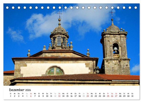 Produktbild: Jakobsweg - Camino Primitivo (Tischkalender 2026 DIN A5 quer), CALVENDO Monatskalender