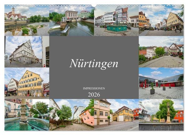 Nürtingen Impressionen (Wandkalender 2026 DIN A2 quer), CALVENDO Monatskalender