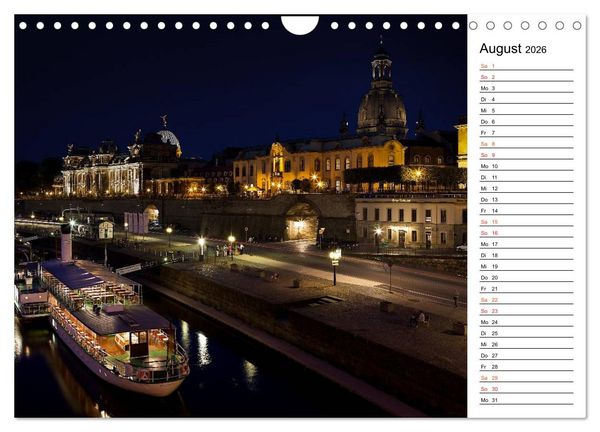 Produktbild: Eine Nacht in Dresden (Wandkalender 2026 DIN A4 quer), CALVENDO Monatskalender