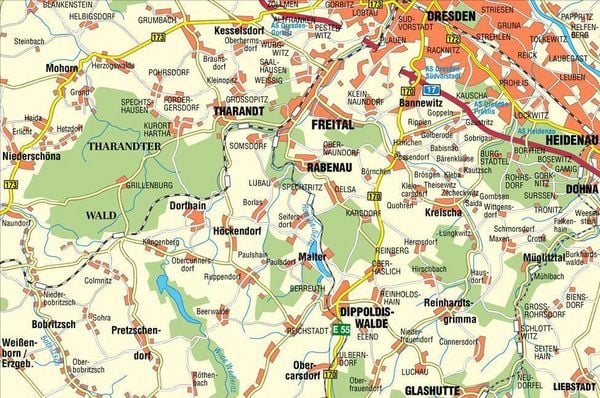 Produktbild: Wei&szlig;eritzt&auml;ler - Tharandter Wald Dippoldiswalder Heide - M&uuml;glitztal