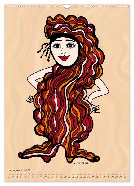 Produktbild: Die HAIRSTYLAS Trendfrisuren (Wandkalender 2026 DIN A3 hoch), CALVENDO Monatskalender