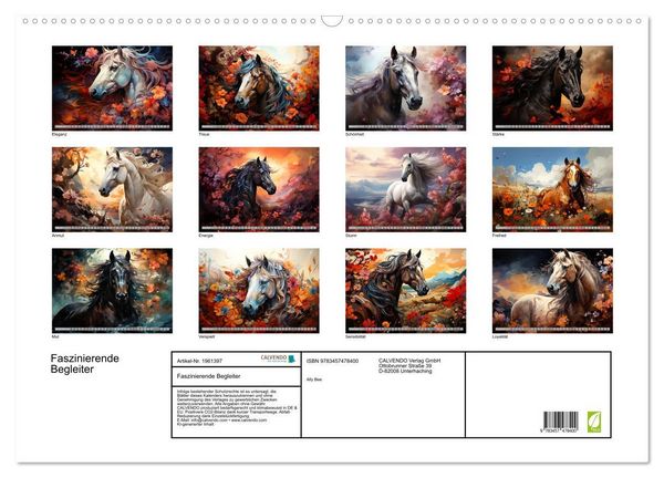 Produktbild: Faszinierende Begleiter (Wandkalender 2026 DIN A2 quer), CALVENDO Monatskalender