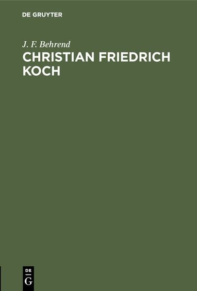 Produktbild: Christian Friedrich Koch