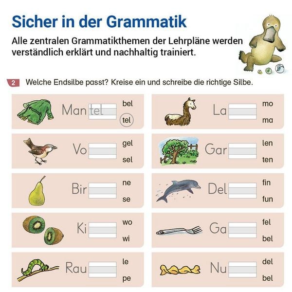 Produktbild: Grammatik mit Rico Schnabel, Klasse 2