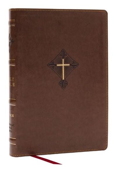 Produktbild: Rsv2ce, Thinline Large Print Catholic Bible, Brown Leathersoft, Comfort Print