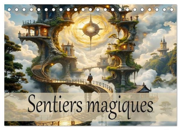 Sentiers magiques (Calendrier de bureau 2026 DIN A5 vertical), CALVENDO calendrier mensuel
