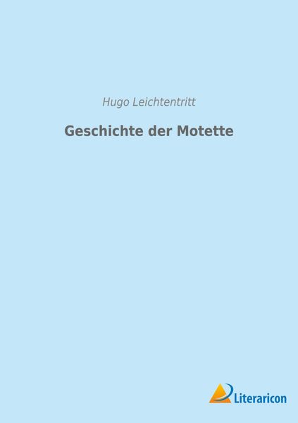 Produktbild: Geschichte der Motette