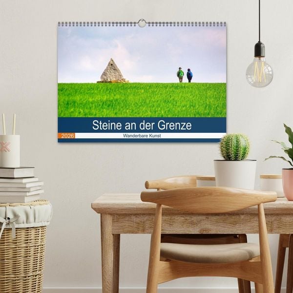 Produktbild: Steine an der Grenze - Wanderbare Kunst (Wandkalender 2026 DIN A3 quer), CALVENDO Monatskalender
