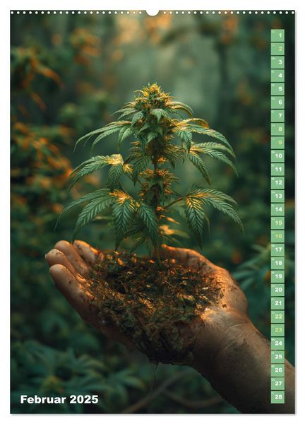 'Rauschende Aussichten - Der ultimative Cannabis-Kalender (Wandkalender 2025 DIN A2 hoch 