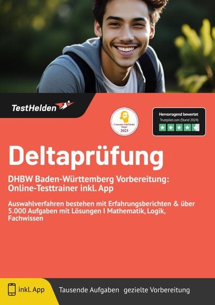 Produktbild: Deltapr&uuml;fung DHBW: Baden-W&uuml;rttemberg Vorbereitung: Online-Testtrainer inkl. App