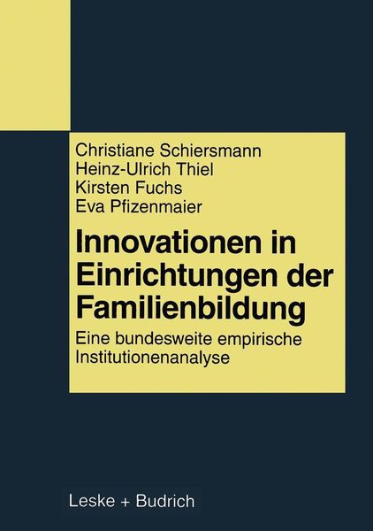Produktbild: Innovationen in Einrichtungen der Familienbildung