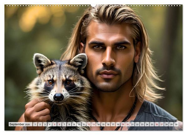 Produktbild: Naturburschen im Wald - Muskeln, Tattoos und Waldbewohner (Wandkalender 2026 DIN A2 quer), CALVENDO Monatskalender