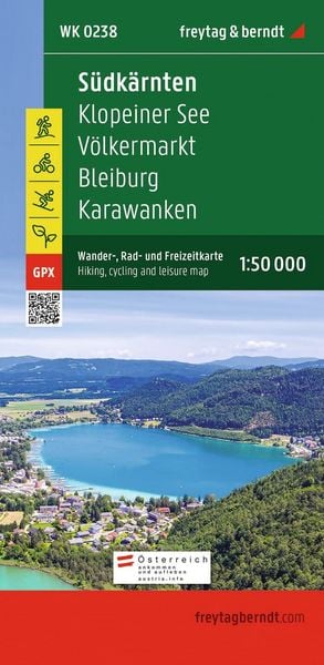Produktbild: freytag & berndt Wanderkarte WK 0238 S&uuml;dk&auml;rnten, Klopeiner See - V&ouml;lkermarkt - Bleiburg - Karawanken 1:50.000