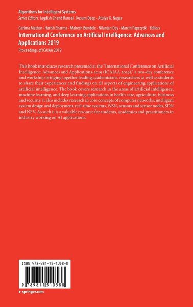 Produktbild: International Conference on Artificial Intelligence: Advances and Applications 2019