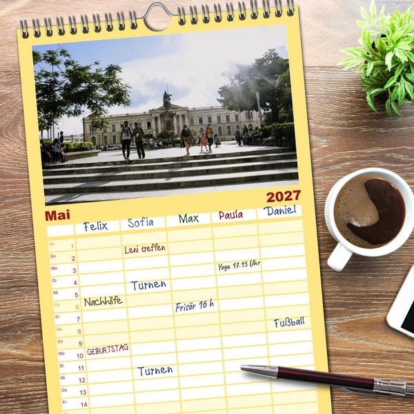 Produktbild: Familienplaner 2027 - El Salvador - Unber&uuml;hrte und wundersch&ouml;ne Natur. mit 5 Spalten (Wandkalender, 21 x 45 cm) CALVENDO