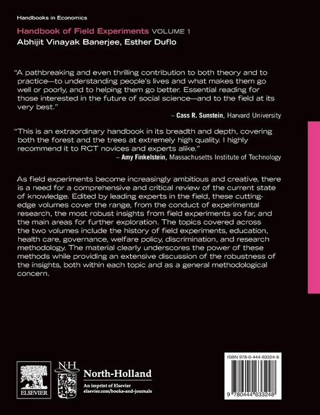 Produktbild: Handbook of Field Experiments