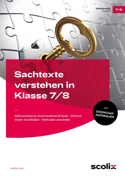 Produktbild: Sachtexte verstehen in Klasse 7/8