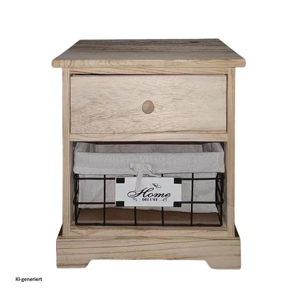Produktbild: HTI-Living Kommode Melia mit Schublade und Korb Artisaneiche