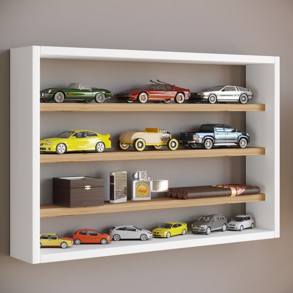 Produktbild: Holz Wandregal Wandvitrine Regal Deko Osado M