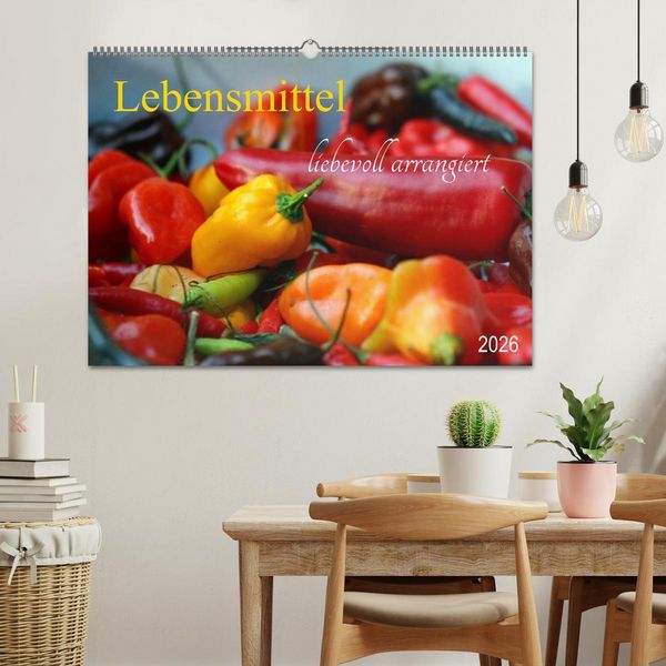 Produktbild: Lebensmittel liebevoll arrangiert (Wandkalender 2026 DIN A2 quer), CALVENDO Monatskalender