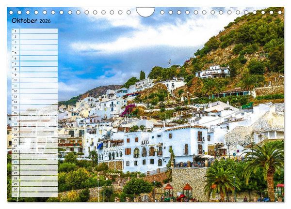 Produktbild: Die wei&szlig;en D&ouml;rfer Andalusiens (Wandkalender 2026 DIN A4 quer), CALVENDO Monatskalender